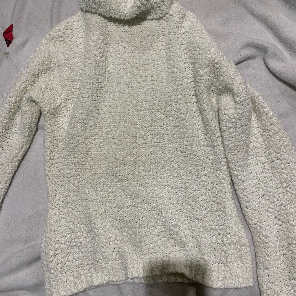 white wool sweatshirt